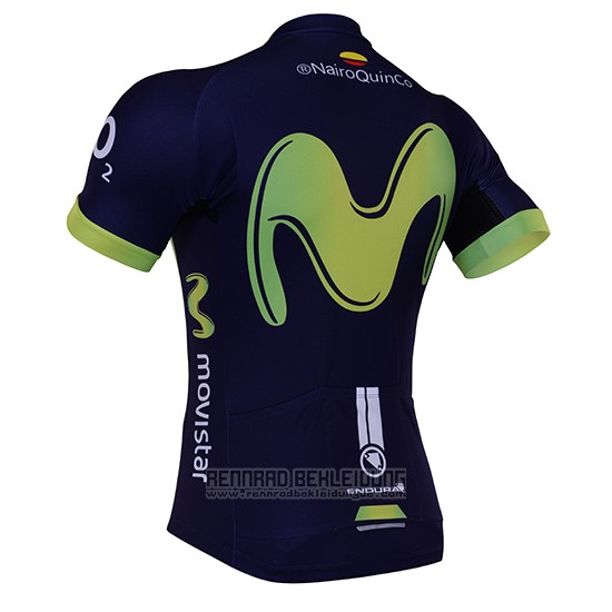 2017 Fahrradbekleidung Movistar Shwarz Trikot Kurzarm und Tragerhose - zum Schließen ins Bild klicken